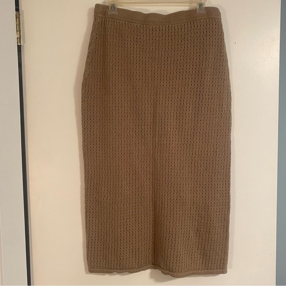 NWOT Haven Well Within Beige/Tan Knit Sweater Vest & Skirt Set Org Cotton Linen - Picture 9 of 9